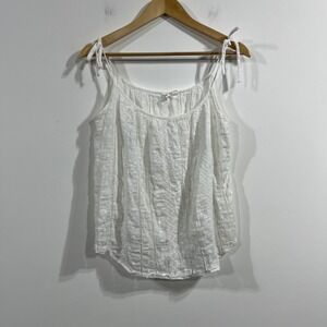 Gap Coquette Eyelet Lace Tie Strap Camisole Top Boho Womens Small Preppy Dainty